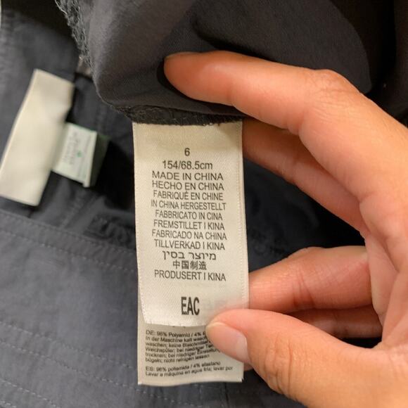 ExOfficio Pants Womens 6 Gray Roll Up Leg Snap Tabs Outdoor Convertible Capri - Picture 9 of 15